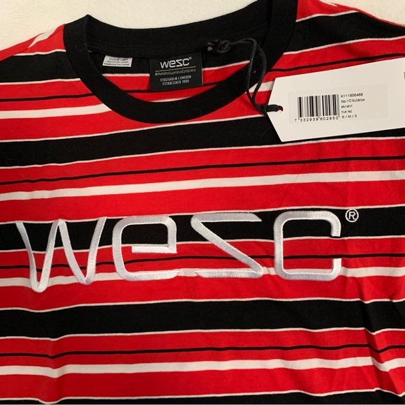 ⚜️NWT WeSC “Max Yarn Dye” striped 100% cotton tee - Picture 8 of 10